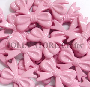 Rosa Schleife 10 Stck. Krawatten Neuheit Charms Perlen zum Basteln Halsketten Spaß Schmuck Dusche - Bild 1 von 1