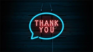 Thank You 17"x14" Real Glass Neon Light Sign Thanksgiving Day Handmade Art Gift - Picture 1 of 1