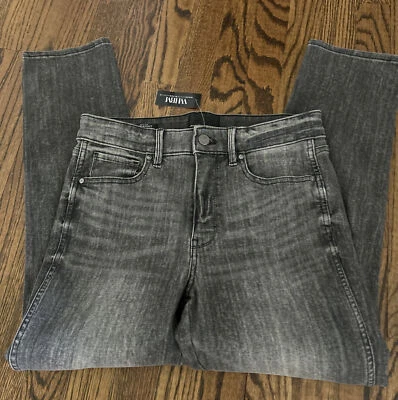 New White House Black Market High Rise Straight Crop Jeans Black Size 8 NWT - Image 1 of 4