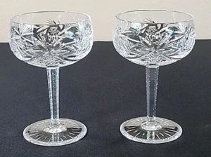 Gorham Renaissance Kristall Wein Sektgläser von Barthmann 5" 2er Set Neuwertig - Bild 1 von 13