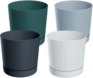 Blumentopf Blumenkübel Übertopf Rund mit Untersetzer Pflanzkübel Matt bis 40cm - Bild 1 von 14