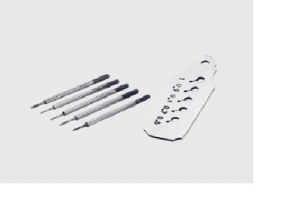 Maschi e Filiera per orologiaio lavori micromeccanica 5 fori da 0,60 a 1 mm. - Immagine 1 di 1