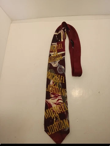 Michael Jordan Bugatchi Uomofor  MARROON Tie 60 INCHES LONG  CHICAGO BULLS NBA Cover