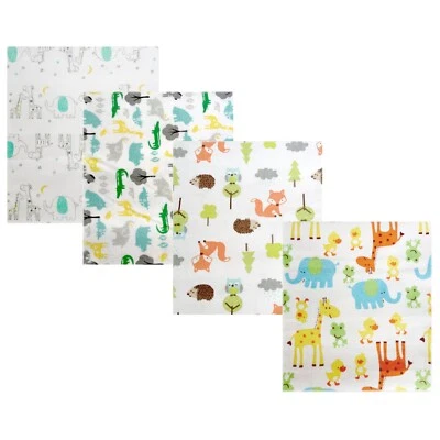 Mantas para bebé mantas de franela mantas de recepción animales de safari jirafa elefante Foto 1 de 4