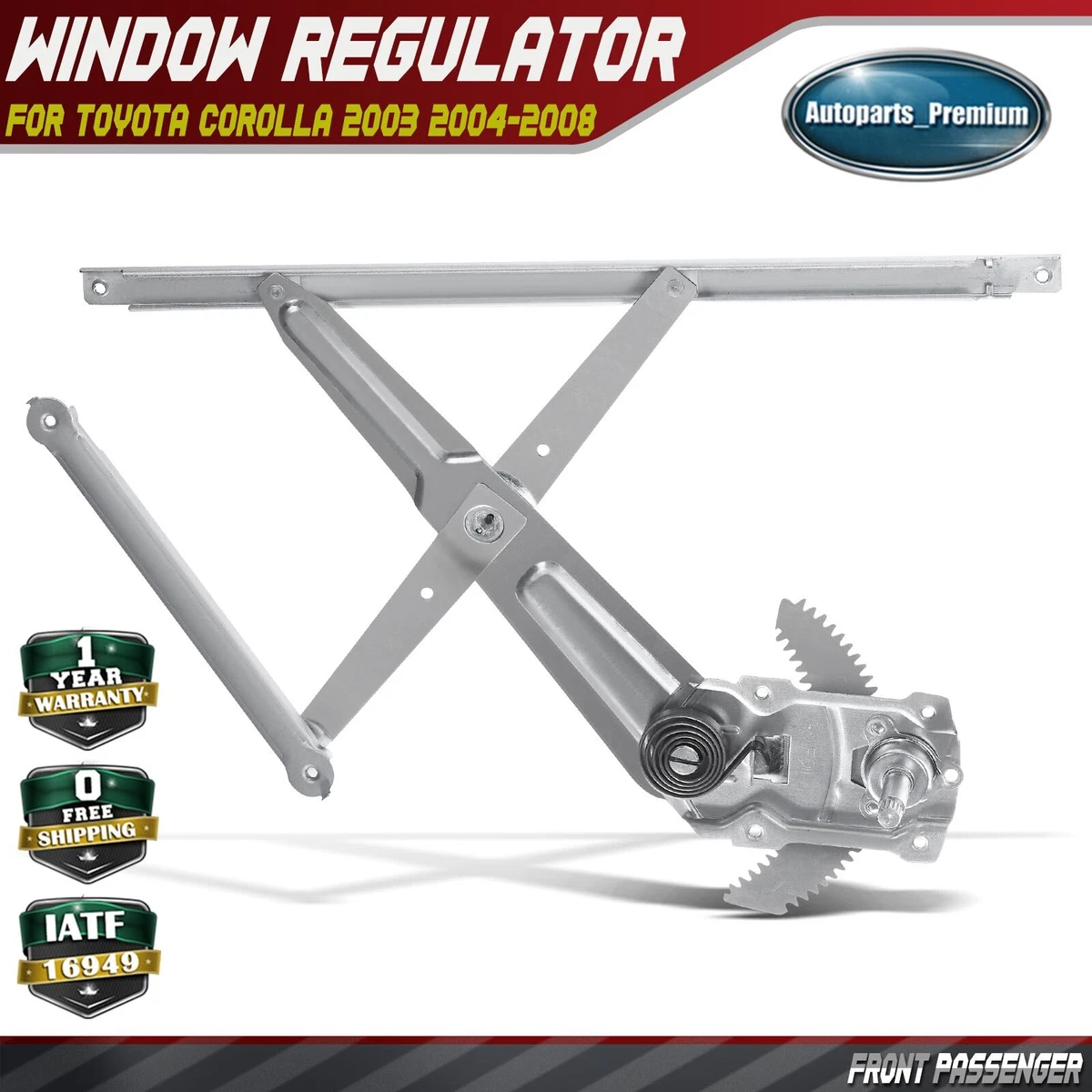 TRQ Juego De Elevalunas Eléctrico Delantero Compatible Con Geo Prizm