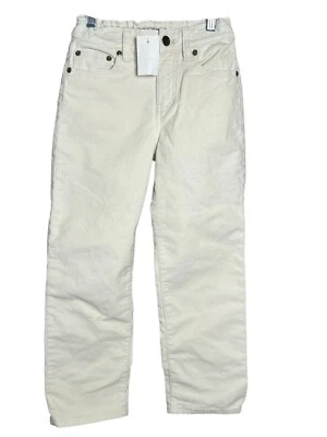 J. Pantalones de mezclilla Crewcuts para niñas 7 pantalones de pierna recta con cordón blanco preppy nuevos con etiquetas Foto 1 de 4