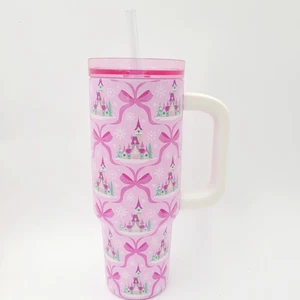 NUEVO 2025 Vaso Parques Disney Castillo de Navidad Arco Rosa Copo de Nieve Inoxidable 30oz - Imagen 1 de 2