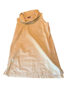 Vestido túnica grande Maggies Organics para mujer sin mangas cuello capucha verde chartreuse - Imagen 1 de 5