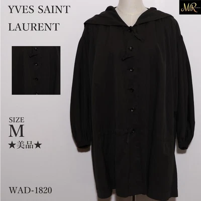 Yves Saint Laurent Women's Long Sleeve Hooded Jacket, Black, Size M  - Image 1 of 4