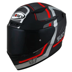 Suomy Track-1 97 Gunmetal Red Helmet size Large - Picture 1 of 8