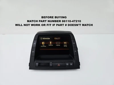 Pantalla de visualización de información de tablero Toyota Prius 2005-2009 probada 86110-47210 Foto 1 de 4
