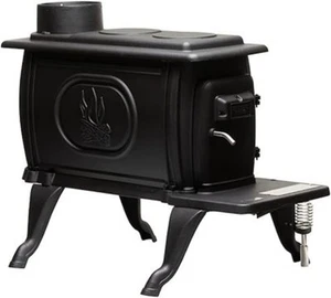 US Stove Company Cast Iron Wood with Cool Touch Safety Handle, Black - Picture 1 of 9