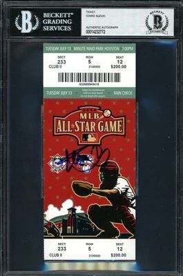 Ichiro Suzuki Signed 2004 All Star Game Ticket 2004 All Star Game Ticket Beckett - Image 1 of 2