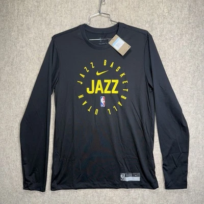 NWT Nike NBA Utah Jazz Team Issued Warmup Shirt Black Men’s Sz M - Image 1 of 4