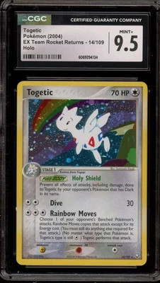 Pokemon Togetic EX Team Rocket Returns Holo Rare #14 CGC 9.5 - Image 1 of 2