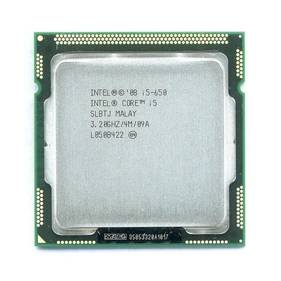 PROCESSORE CPU PC COMPUTER DESKTOP INTEL I5 650 LGA 1156 3.2GHZ DUAL CORE BULK - Immagine 1 di 2