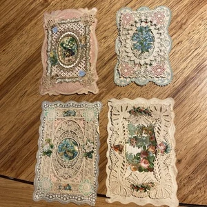 Lotto frontali biglietti di auguri pop up vintage in pizzo - Foto 1 di 19