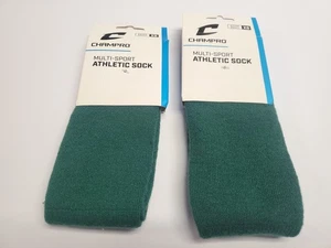 Champro Sportsocken Unisex XS grün sportlich Paar einfarbig 2 Paar neu - Bild 1 von 8