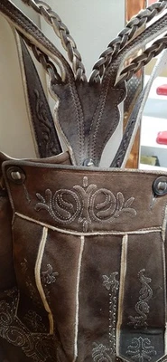 Lederhose v.Moser München mit Weste Gebraucht Größe Ca 52 - Bild 1 von 4