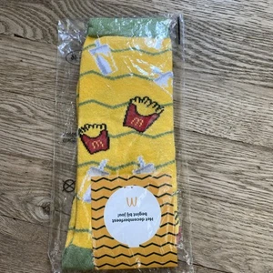 NEW McDonald’s Netherlands French Fries Pattern Socks Made in Portugal 43-46 - Picture 1 of 6