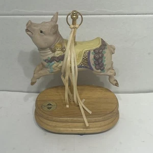 Breckenridge Design Pig Carousel Music Box.  Works! - Picture 1 of 5