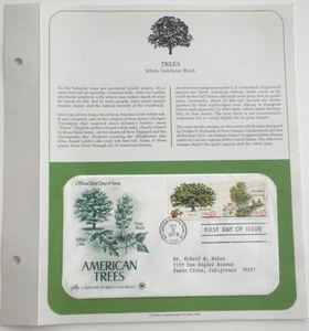 Americano Árboles Gigante Secuoya & Blanco Pino Oficial Primer Día De Edición - Imagen 1 de 1