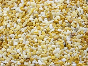  STEINTEPPICH, 2 m²  GIALLO SIENA  2-8 mm, PROFIQUALITÄT - Bild 1 von 1