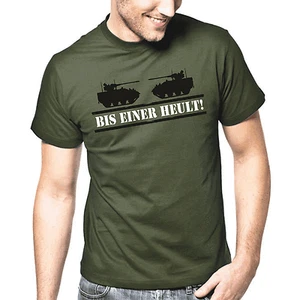 Bis einer heult Panzer Tanks Sprüche Geschenk Lustig Spaß Comedy Fun T-Shirt - Bild 1 von 1