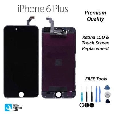NEW iPhone 6 Plus Replacement Retina LCD & Digitiser Touch Screen Assembly BLACK - Image 1 of 4