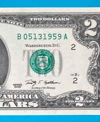 May 13, 1959 : B 05131959 A BIRTHDAY Note $2 Two Dollar Bill *UNC* - Image 1 of 3