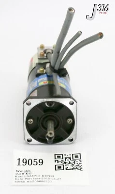 19059 SANYO DENKI Dc Servo Motor W/Encoder E500200C30 R506B-012E16 - Bild 1 von 4