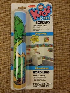 VtG 1993 NEW NOS Rubbermaid 9" Contact Paper Border Trim DINOSAURS Wallpaper - Picture 1 of 6