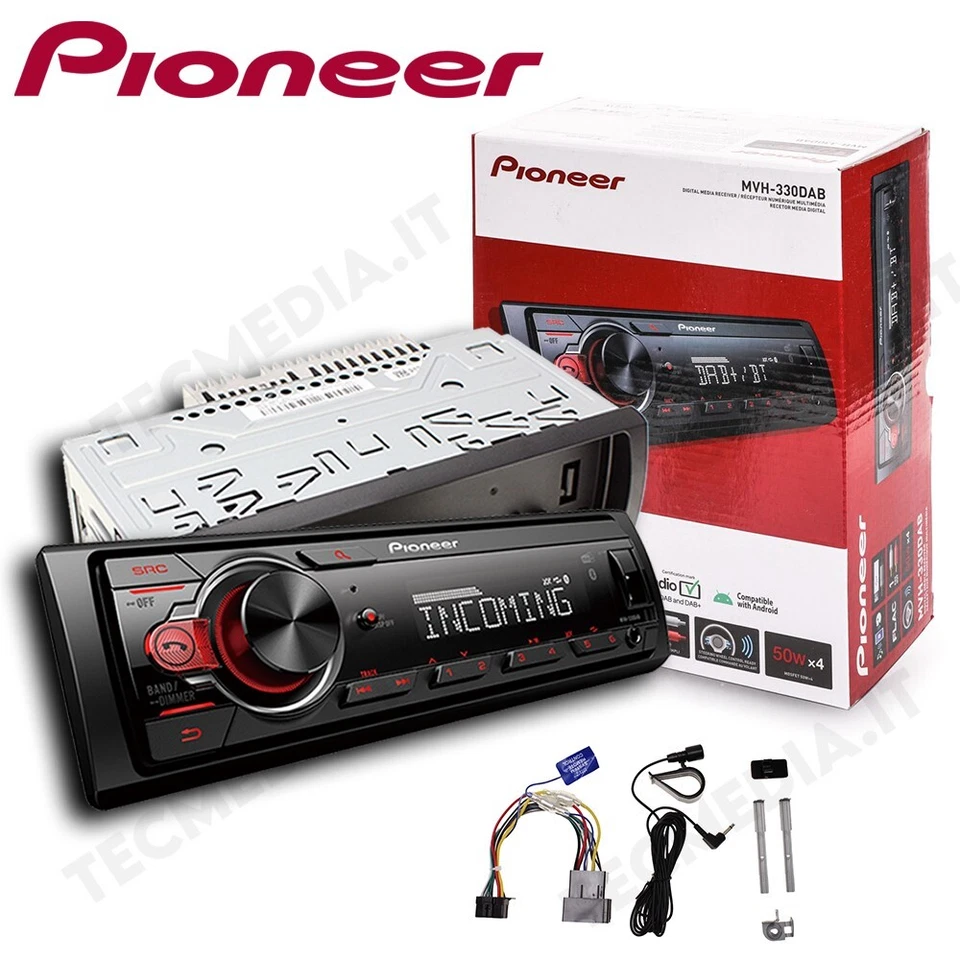 Autoradio Pioneer MVH-330DAB 1DIN Bluetooth MP3 USB Compatibile con Android  - Immagine 1 di 4