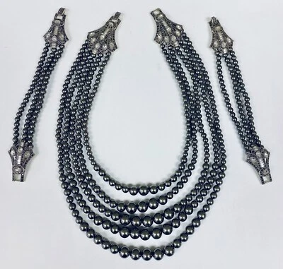 HSN Heidi Daus "Edad de la Elegancia" Conjunto de Collar y Pulsera de Perlas Simuladas S/M Foto 1 de 4