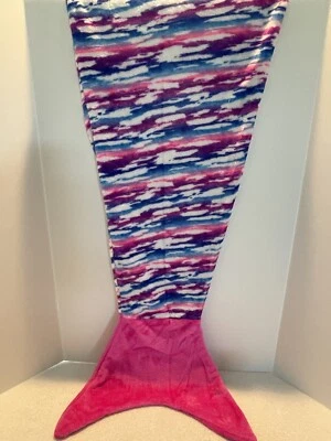 Cobertor de lã feminino sereia rosa azul e roxo - Tamanho único (juventude) - Imagem 1 de 2