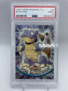 Topps Pokemon TV Blastoise 1999 #9 PSA 9 como nuevo - Imagen 1 de 2