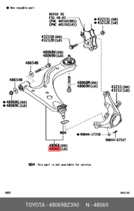 Toyota Arm Sub-Assembly Front Suspension Lower No.1 LH MPN 48069-BZ390 - Picture 1 of 3