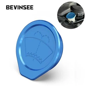 BEVINSEE Billet Aluminum WINDSCREEN WASHER BOTTLE CAP LID For BMW E46 320d 330d - Picture 1 of 11