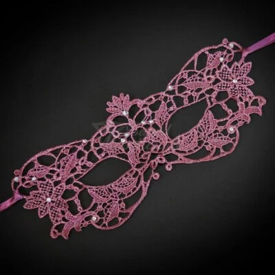 Lace Collection | Lace Masquerade Mask LM0301Pink - Image 1 of 4