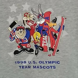 Warner Bros Studio Looney Tunes 1998 US Olympic Team Mascots Sweatshirt Medium  - Picture 1 of 12