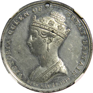 1838 Victoria Krönungsmedaille NGC MS 62 (37-17) - Bild 1 von 4