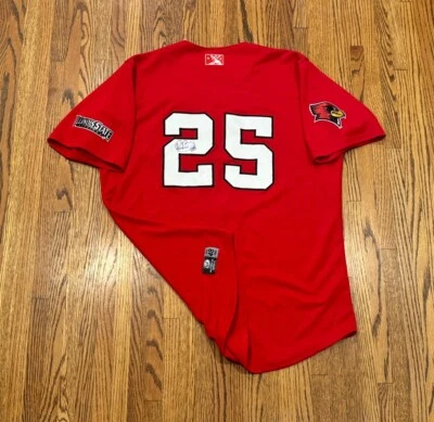 Peoria Chiefs Ryan Butcher Game Used Illinois State Night MILB Baseball Jersey  - Image 1 of 4