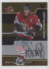 2001-02 ITG Be A Player Signature Series Gold Vault Black Daniel Alfredsson Auto