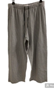 Karen Neuburger Lounge Pants Sz 1X Cotton Blend Pullon Black White Striped - Picture 1 of 4