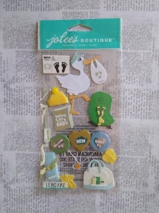 Jolee's Sticker Welcome New Baby Girl/Boy Carseat Birth Stork Bringing Home Baby - Bild 1 von 2