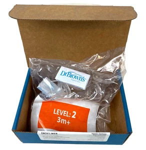 Dr. Brown's 6-pk Level 2 Standard Neck Natural Flow Silicone Nipples 3mo SEALED - Picture 1 of 1