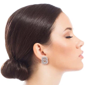 B Rhinestone Silver Studs - Imagen 1 de 4