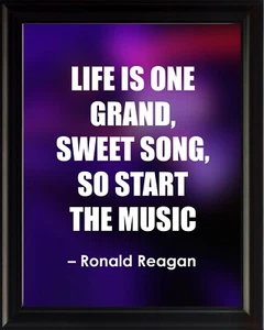 Ronald Reagan Life Is One Poster Print Picture or Framed Wall Art - Picture 1 of 15