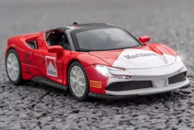 1:32 Ferrari SF90 Diecast Alloy Model Toy Car with Lights - Image 1 of 4
