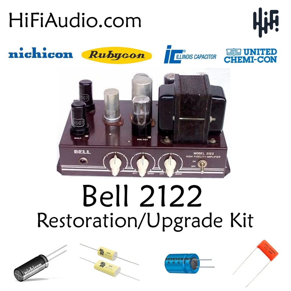 Bell 2122 Amplificador Tubo Restauración Reparación Servicio Reconstrucción Kit Fix Foto 1 de 4